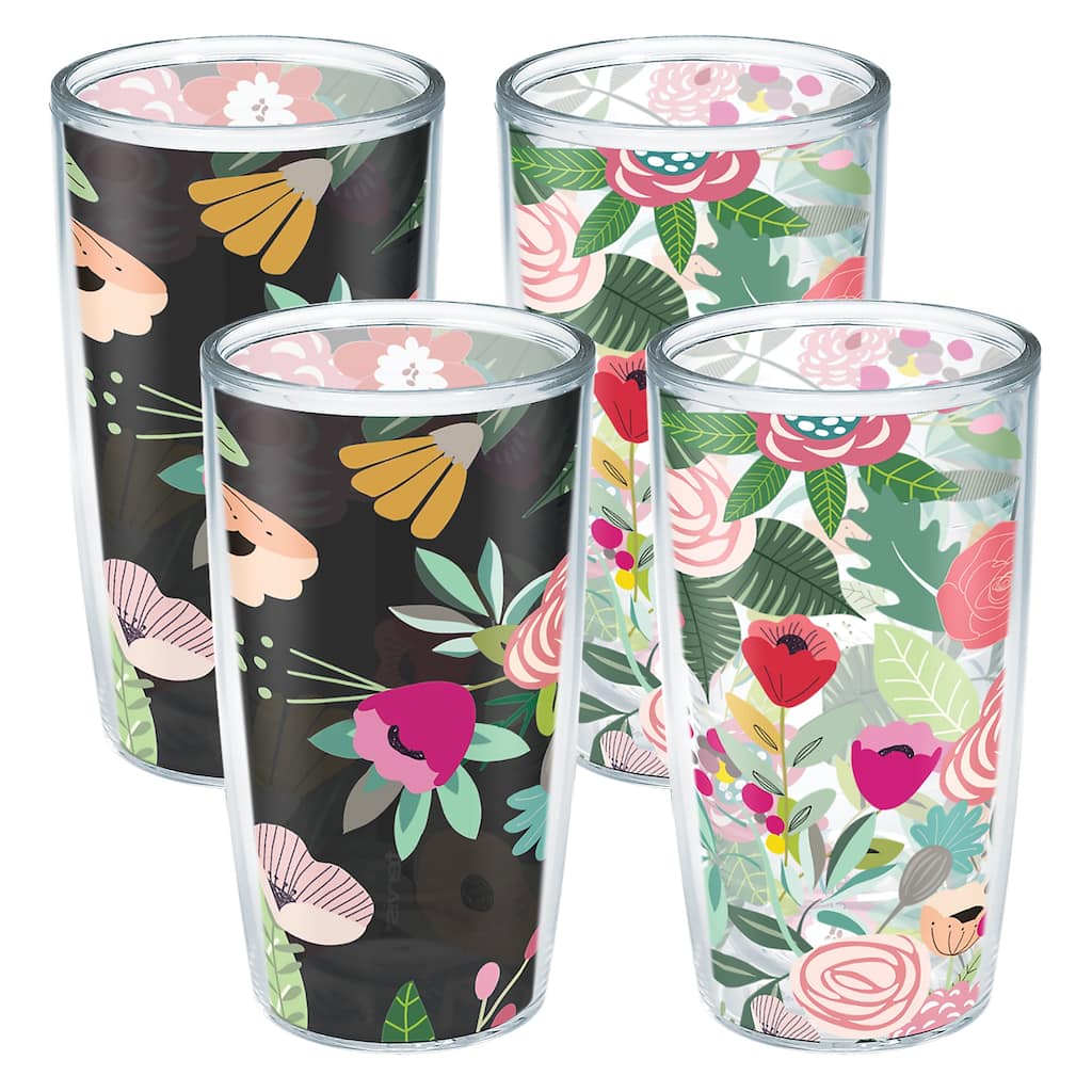 Tervis Modern Tabletop Collection Made in USA Double Walled Insulated Tumbler, Assorted - 16oz - 4pk - Unlidded