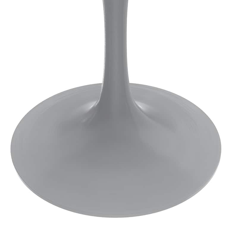 Verve 48" Round Dining Table with MDF Top and White Steel Base - 47.24