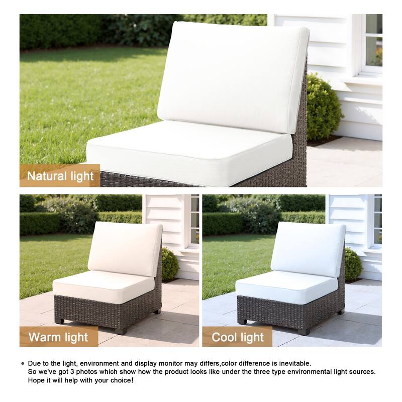 Outdoor 4.7" Thick Sunbrella Cushion Set with Back and Seat Cushions