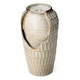 preview thumbnail 56 of 150, Glitzhome Oversized LED Lighted Ceramic Pot Floor Fountains for Outdoor Garden