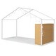 preview thumbnail 16 of 14, Twin Size Metal Bed House Bed Frame with Shelves and Lights