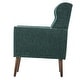 preview thumbnail 6 of 44, Linen Fabric Lounge Wingback Chairs Modern Accent Chair