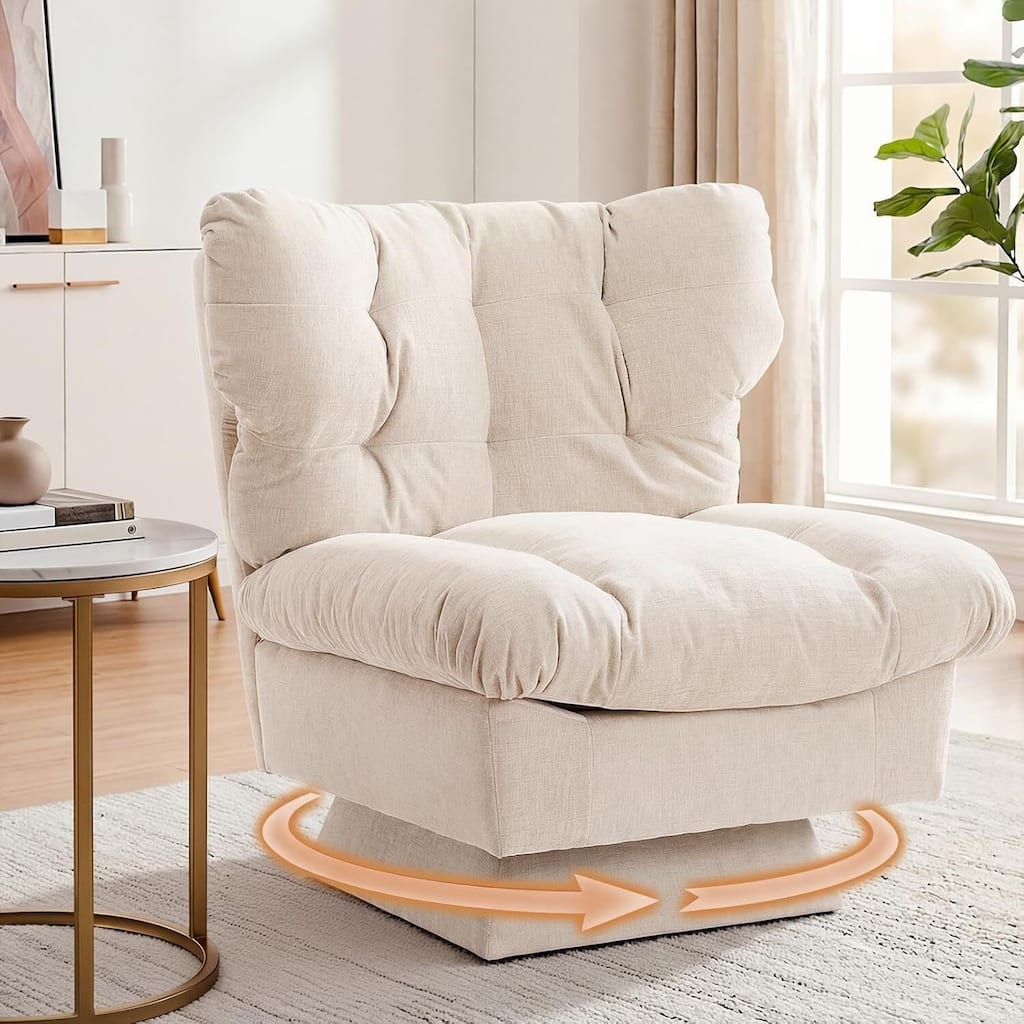 360° Swivel Modern Comfy Upholstered Accent Sofa Chair for Living Room, Bedroom