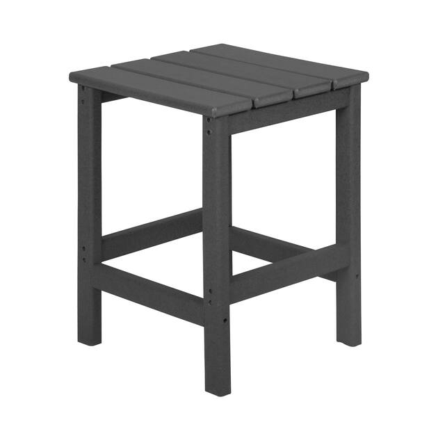Laguna Poly Eco-Friendly Outdoor Patio Square Side Table - Grey