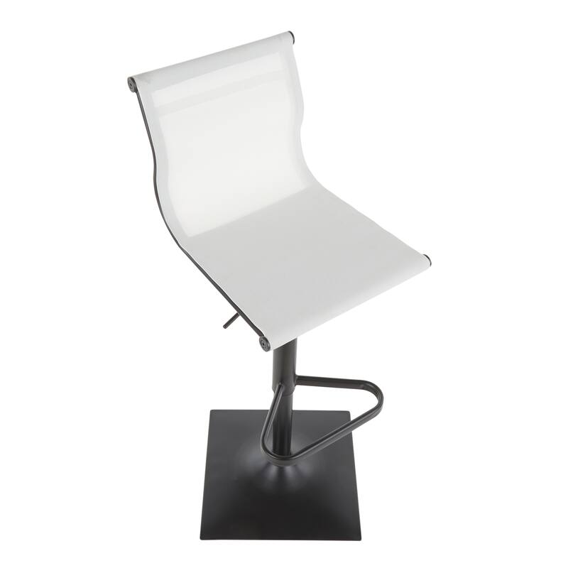 Porch & Den Bixby Adjustable Bar Stool in Black Metal