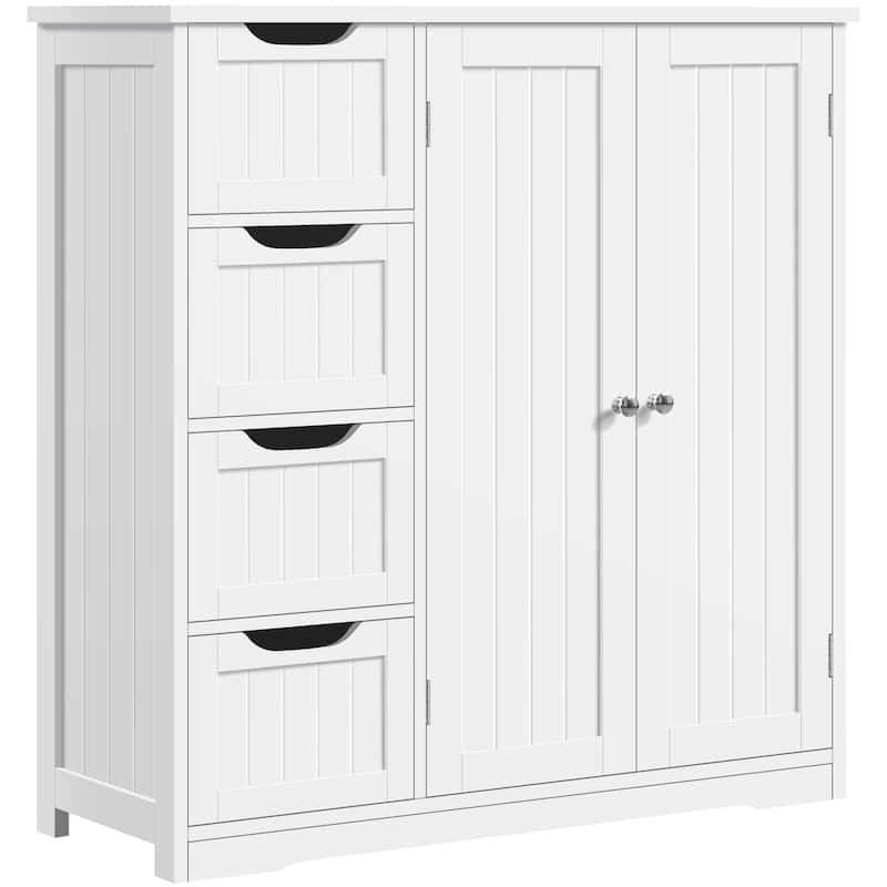Yaheetech Bathroom Storage Cabinet with Adjustable Shelf, White