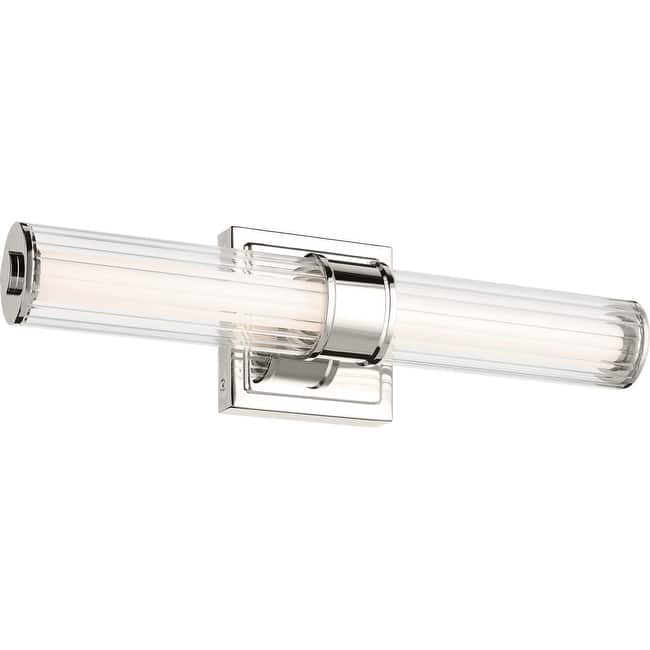 Kichler 55195LED Laurene 2 Light 19" Wide LED Vanity Light with Clear - Polished Nickel