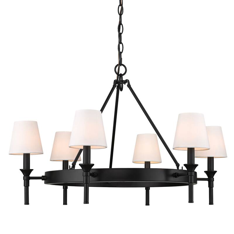 Golden Lighting 1020-6 MWS Edinburgh 6 Light 30" Wide Ring Chandelier