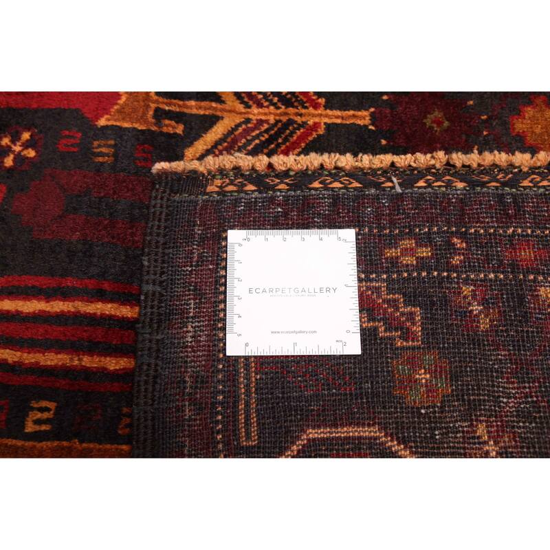 ECARPETGALLERY Hand-knotted Teimani Black, Red Wool Rug - 3'9 x 6'7