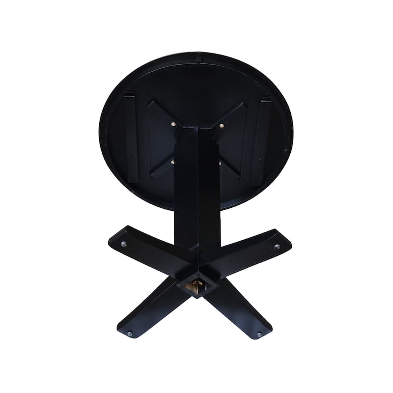 36 in Solid Wood Round Top Counter Height Pedestal Dining Table