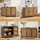 preview thumbnail 26 of 55, Filippo Traditional Rattan 3-Door Sideboard Cabinet by HULALA HOME