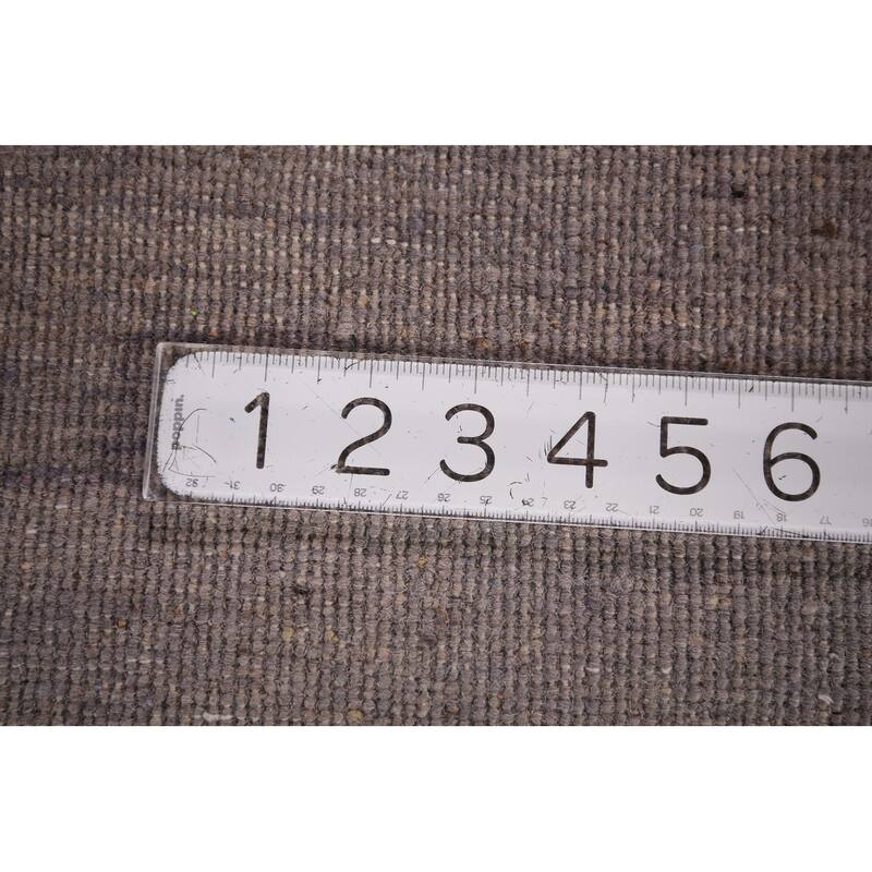 Gray Modern Gabbeh Oriental Area Rug Hand-Knotted Wool Carpet - 6'10" x 9'6"