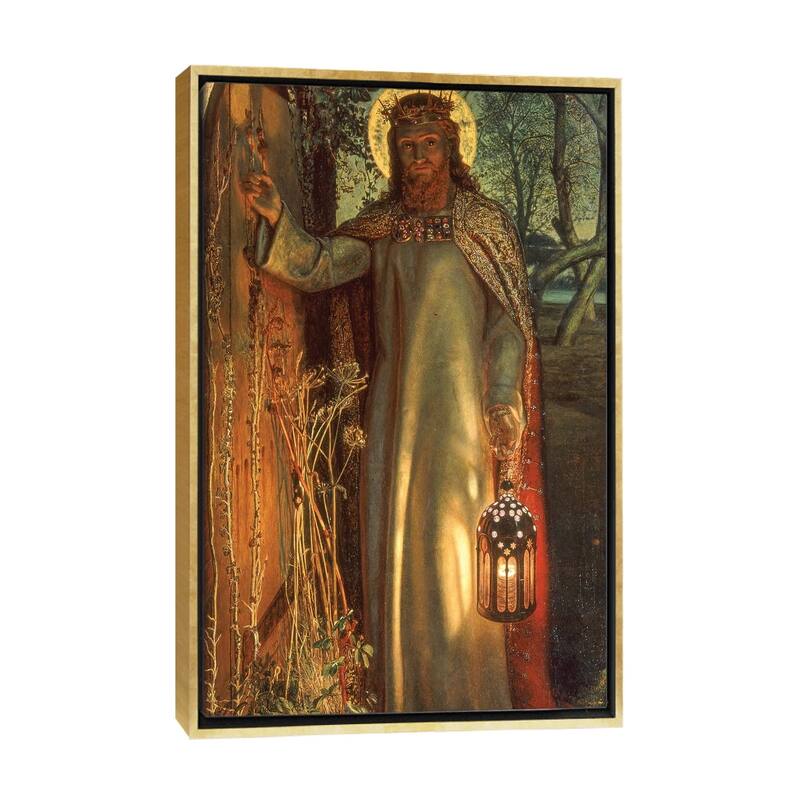 iCanvas "Light of the World, c.1851-53 " by William Holman Hunt Framed Canvas Print - Gold - 26x18