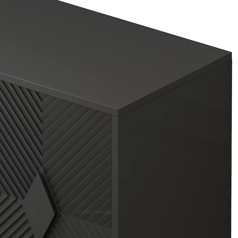2Door Wood Storage Accent Cabinet