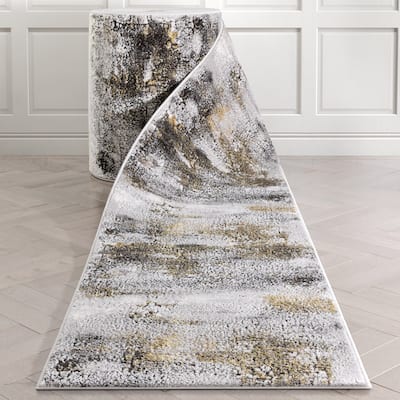 Custom Size Runner Fairmont Kenneth Glam Abstract Pattern Stair Rug