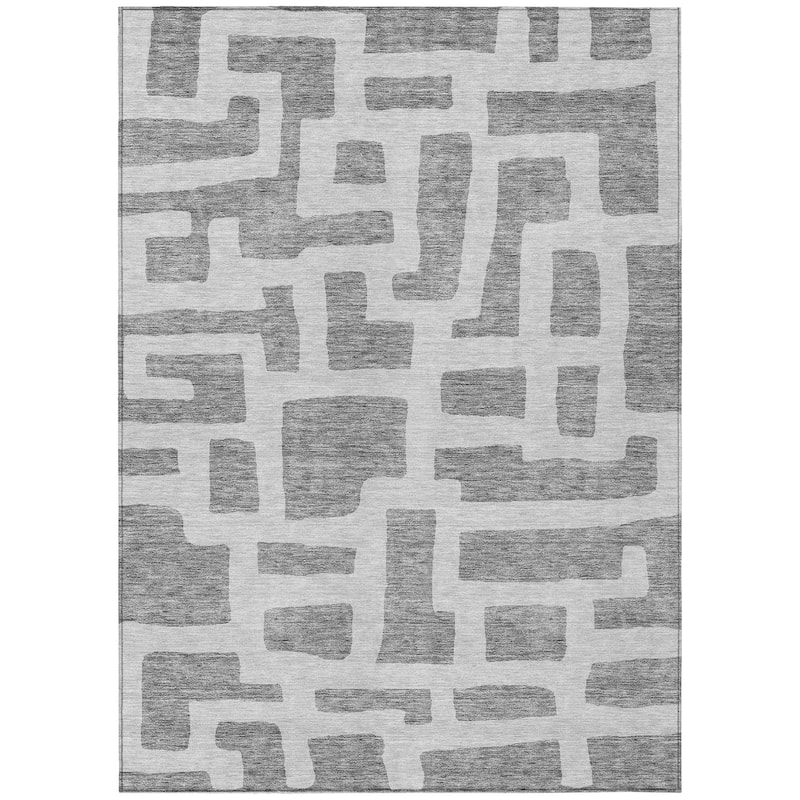 Machine Washable Indoor/ Outdoor Chantille Contemporary Geo Rug