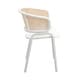 preview thumbnail 5 of 13, Ervilla Modern Stylish Side Chair with Rattan Back and White Steel Legs for Dining Room & Kitchen, Set of 4