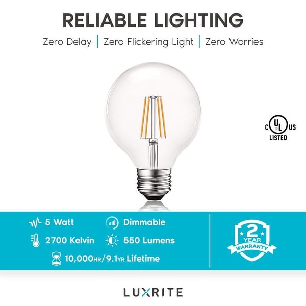 5x LED Drop Lamp 5,5 Watt E14 Lamp Light Bulb Filament Lamp Bulb Light Matte 