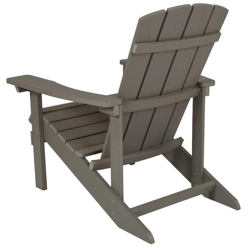 Outdoor All-Weather Poly Resin Wood Adirondack Chair - 29.5"W x 33.5"D x 35"H