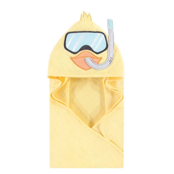 slide 1 of 1, Hudson Baby Infant Unisex Cotton Animal Face Hooded Towel, Scuba Duck, One Size - Scuba Duck - One Size One Size - Scuba Duck