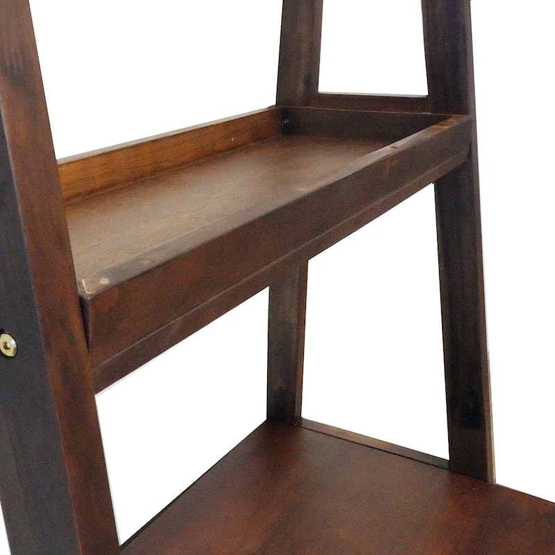 Wood Ladder Storage Shelf