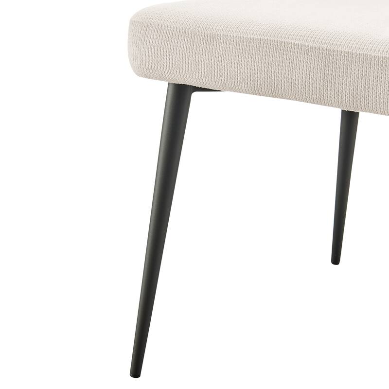 NPD Furniture Elodie Linen/Faux Leather Dining Side Chair (Set of 2)