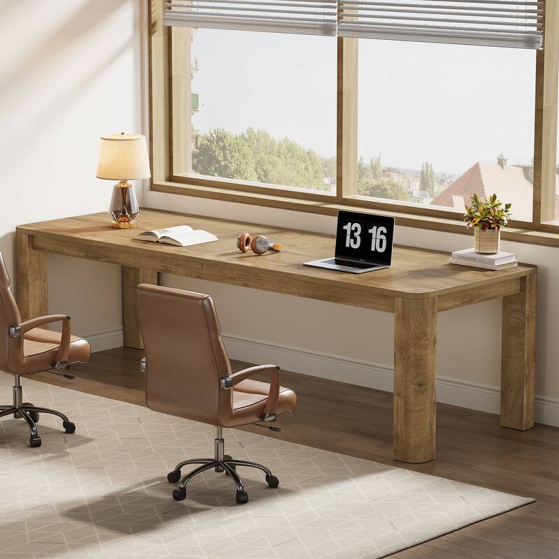 79 Inch Extra Long Desk, Double Computer Desk for Home Office, Two Person Desk