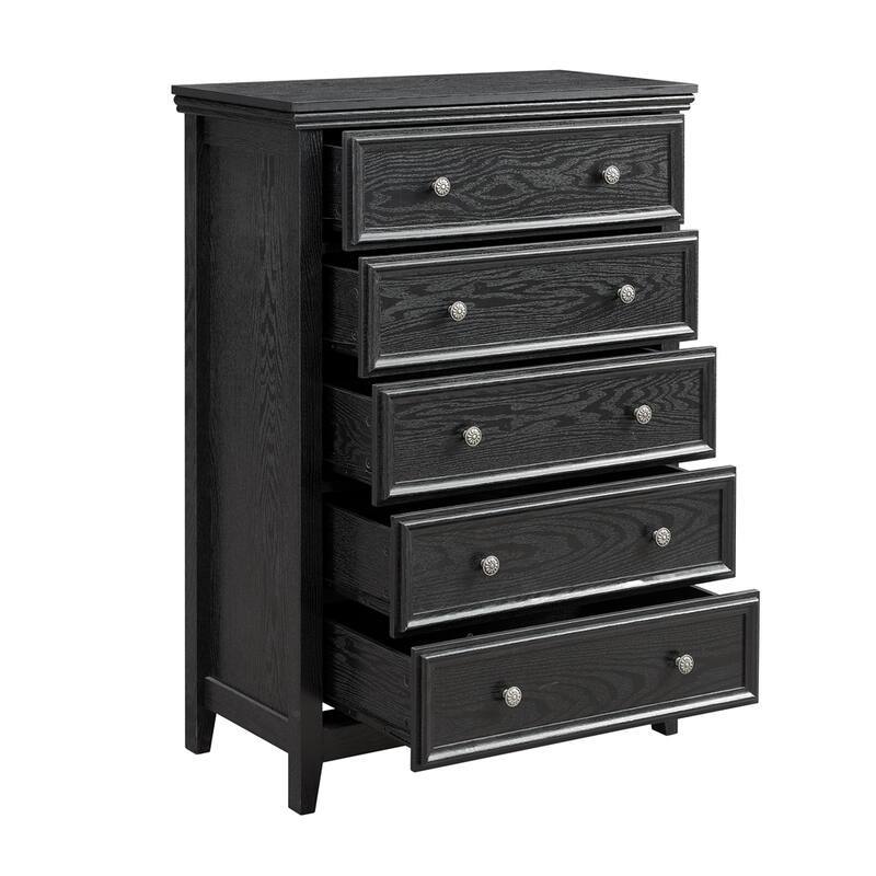 5 Storage Drawers Dresser Cabinet