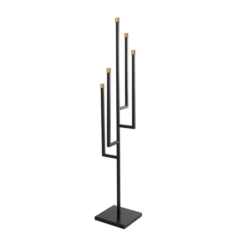 Black Metal 5 Candle Candelabra