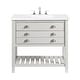 preview thumbnail 55 of 63, Monterey 37-inch Farmhouse Marble Solid Wood Bathroom Vanity