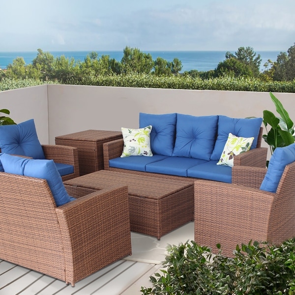 Rattan garden sofas for hotsell sale