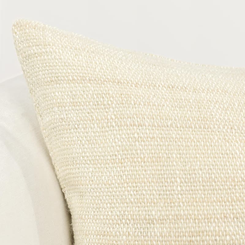Villa by Classic Home Apana 22" Linen Blend Woven Throw Pillow, Beige