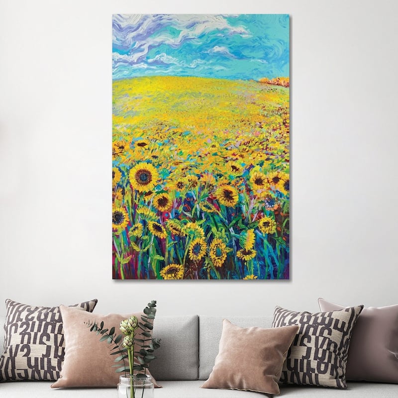 iCanvas "Sunflower Triptych Panel I" by Iris Scott Canvas Print