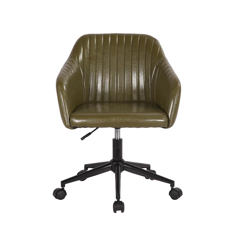 Porthos Home Madison Office Desk Chair, Tufted PU Leather Upholstery