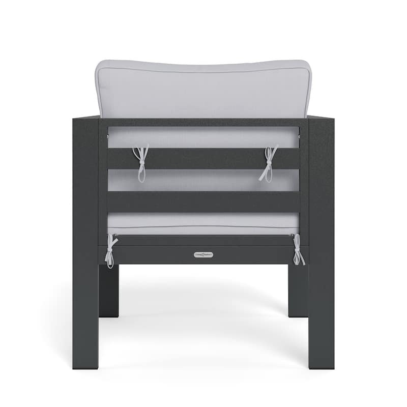 Lakeview Aluminum Outdoor Club Chair Set with Ottomans (4-Piece)