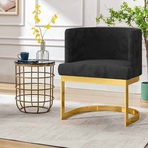 Velvet Accent Chair Upholstered Dining Chair