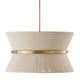 preview thumbnail 9 of 16, 8 - Light Modern 24 inch Fabric Hourglass Chandelier w/ Tapered Drum Shade