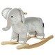 preview thumbnail 10 of 8, Plush Elephant Ride-On Rocking Horse with Sounds, Safe and Comfortable for Toddlers 2-4 Years