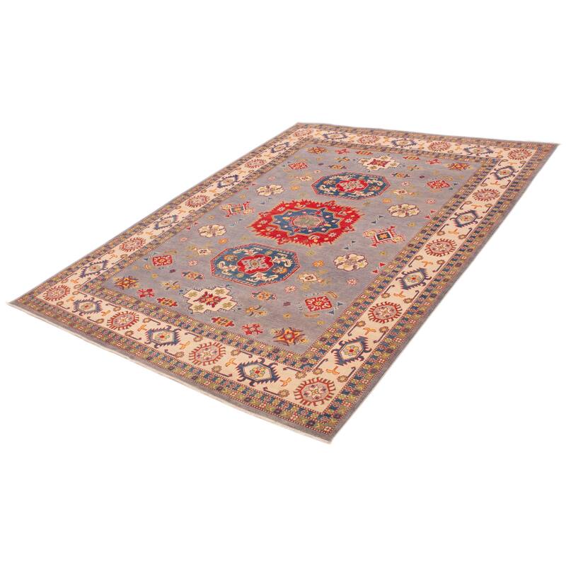 ECARPETGALLERY Hand-knotted Uzbek Ghazni Grey Wool Rug - 8'11 x 11'9