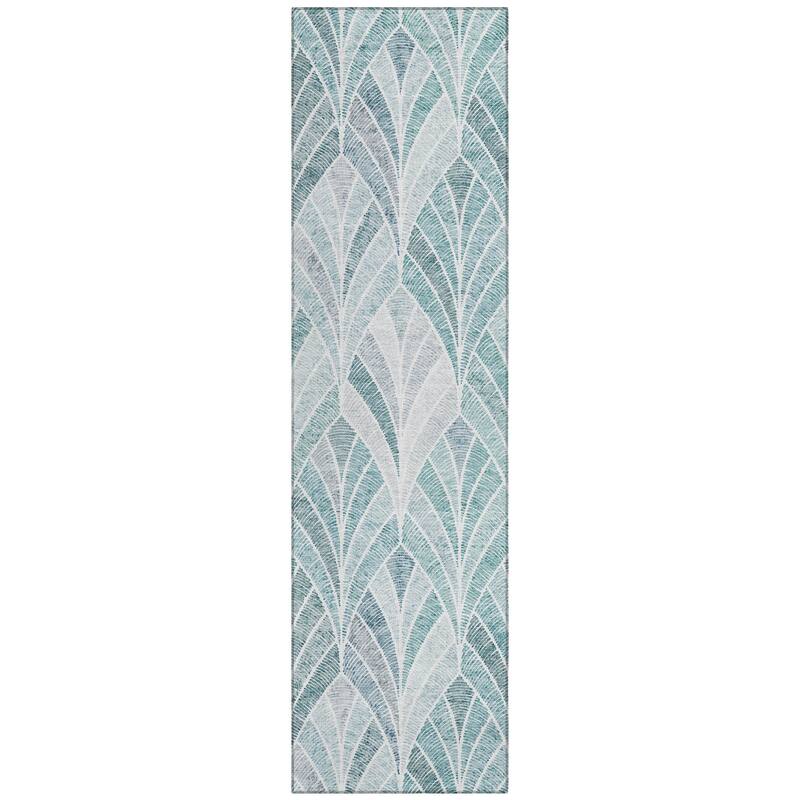 Machine Washable Indoor/ Outdoor Chantille Modern Mosaic Rug
