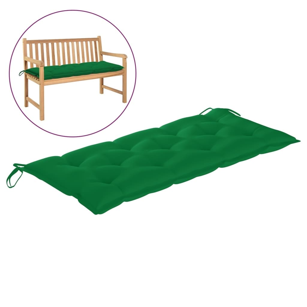 vidaXL Garden Bench Cushion Green 47.2x19.7x2.8 Fabric