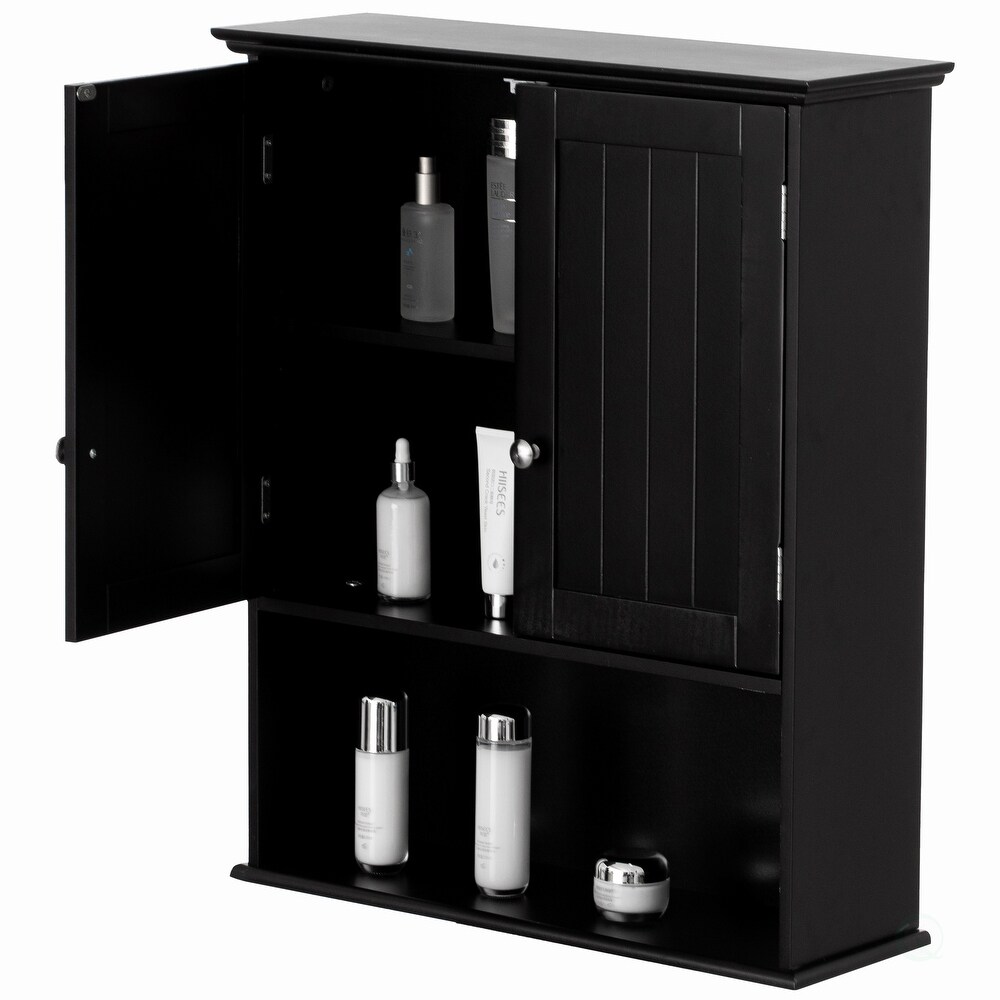 Dark Brown Wall Mount Medicine Cabinet Storage Organizer - Bed Bath &  Beyond - 37594206