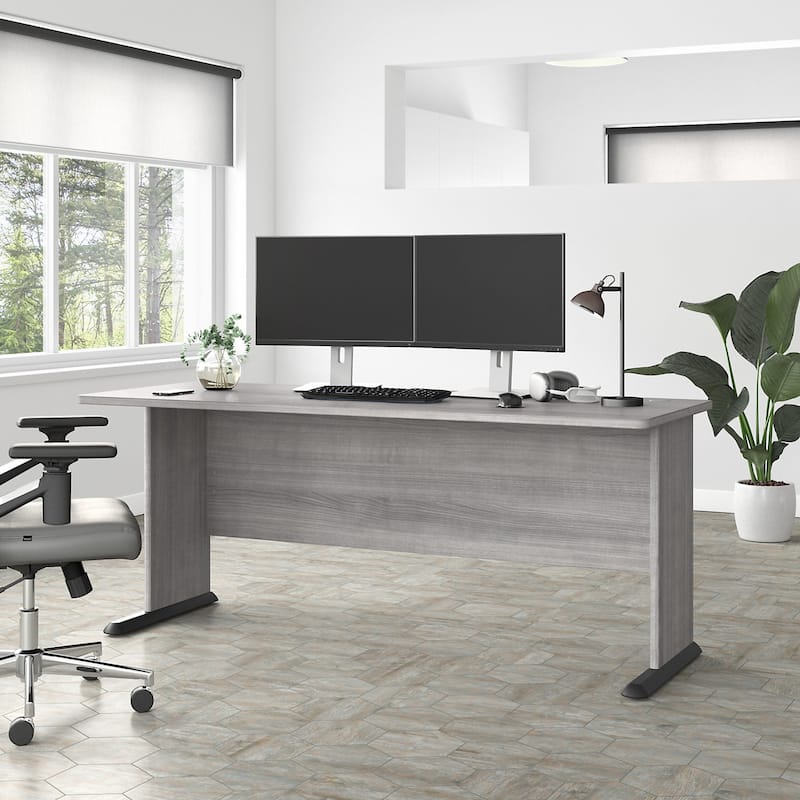 Studio A 72W Computer Desk by Bush Business Furniture - Platinum Gray