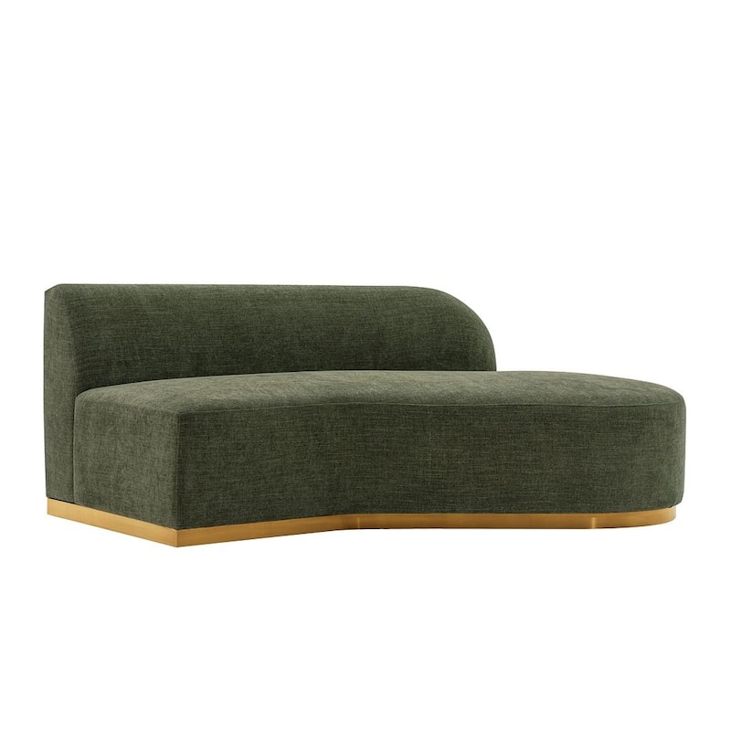 Manhattan Comfort Contemporary Daria Linen Sofa Sectional with Pillows