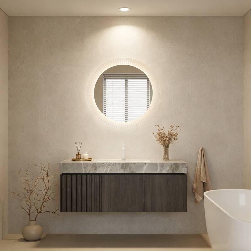 Floating Bathroom Vanity with 1 Pre-drilled Faucet Holes - 48 - Espresso