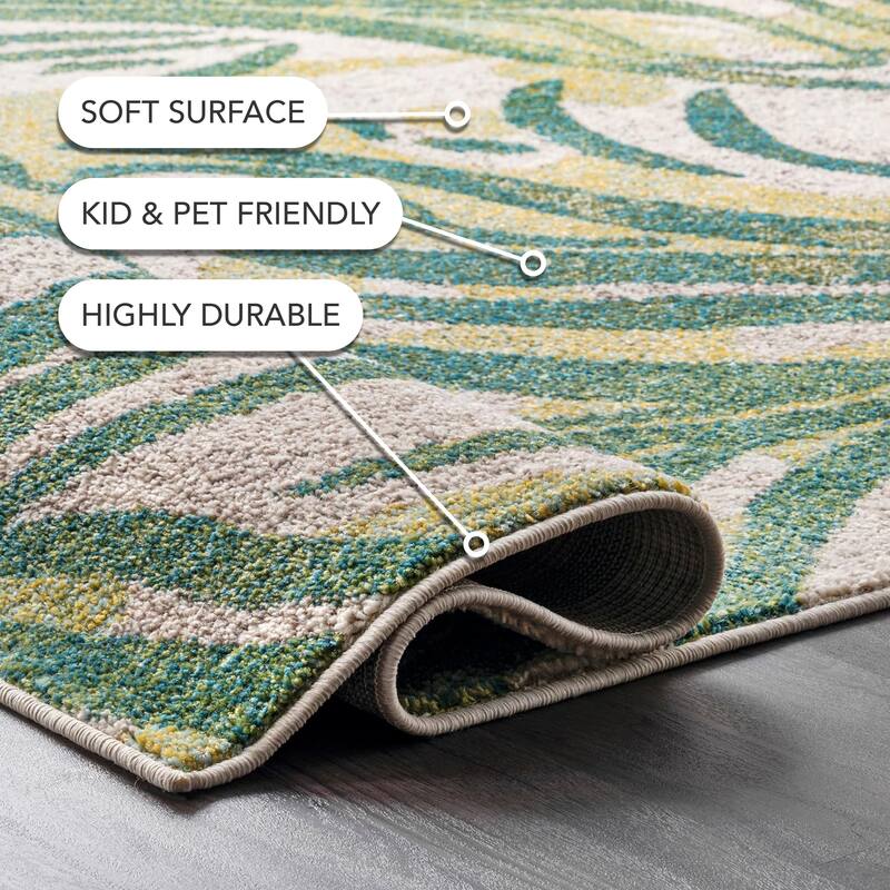 Nuloom Cali Abstract Leaves Area Rug