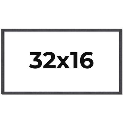 32x16 Frame Brown Picture Frame - Complete Modern Photo Frame Includes