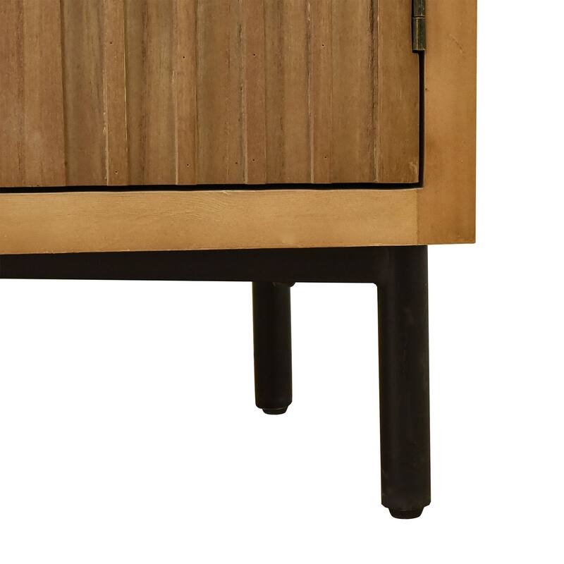 32" Tall Hand-Carved Large Storage Farmhouse Accent Cabinet