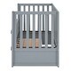 preview thumbnail 9 of 16, Toddler Bed Crib with Safety Guardrail and Drawers and 3 Height Options for Boys Girls, Wooden Slat Support Easy Assembly, Gray