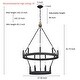 preview thumbnail 25 of 29, Acroma 15-light Farmhouse Black Tiered Chandelier for Dining Room - 27.5 inches
